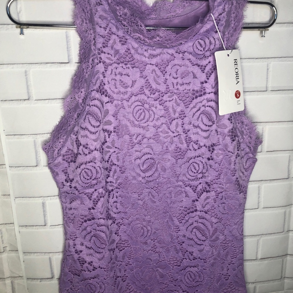 ReoRia Lavender Lace Top